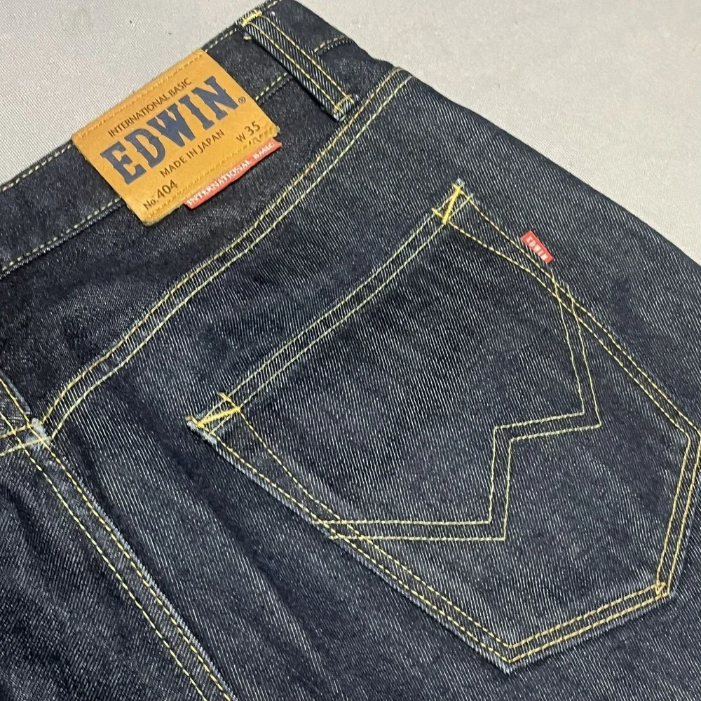 Edwin Japan Denim Jeans Akita Tapered 35Wx30L No 404 EIN4098 Blue Selvage